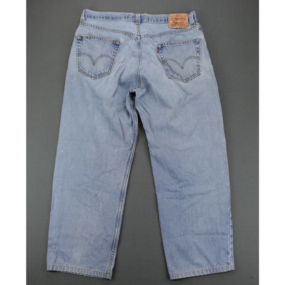 Levis 550 Jeans Relaxed Fit Straight Leg Mens 36x30 Blue - Picture 12 of 13